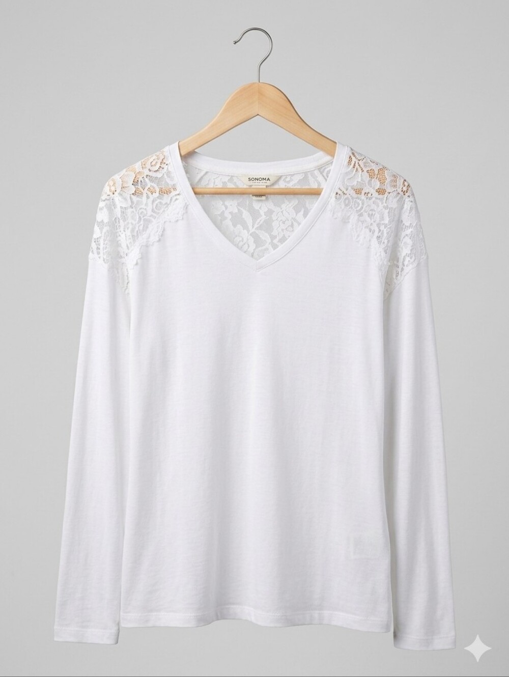 Sonoma Lace Shoulder Top Large